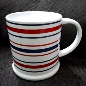 Tommy Hilfiger Red, White & Blue Striped 12 oz coffee mug